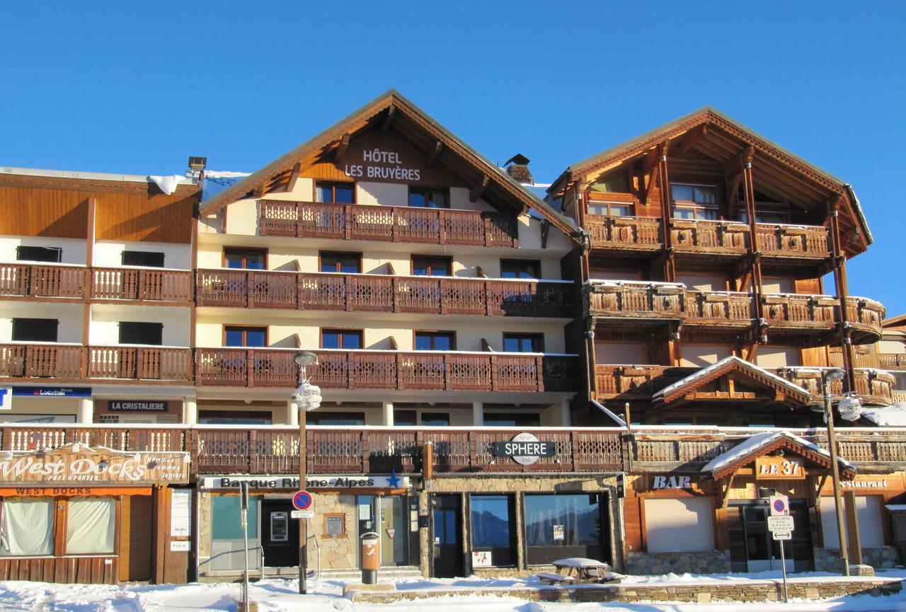 Hotel Les Bruyères Alpe d'Huez Esterno foto